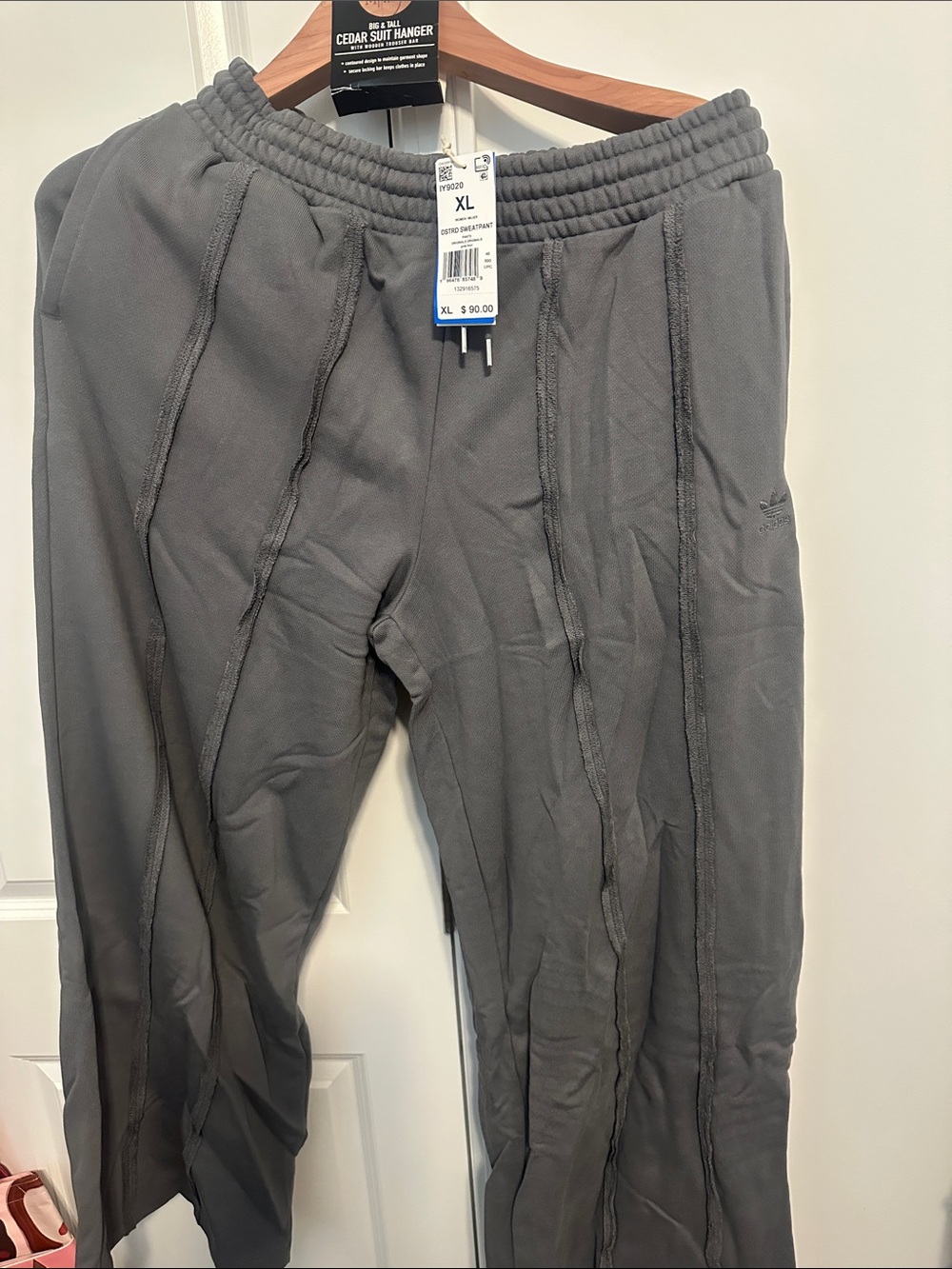 adidas Women Charcoal Gray Jogger Sweatpants